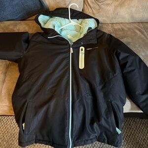 Girls 3 in 1 winter jacket, fleece lined. 
Like new, flawless